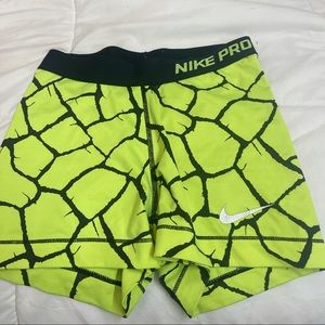 Neon Yellow and Black Nike Spandex